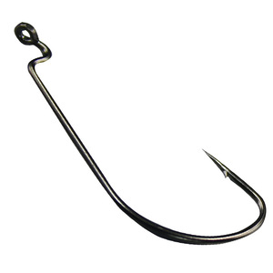 Wide Body Curved Shank Crank <b>Hook</b> No 4 <b>Black</b> Nickel Saltwater Fishing <b>Hook</b> For Ocean Use - Product Image 5