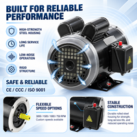 Moteur monophasé BIOTE NEMA 56C, 1,5 CV, 4 pôles, 115 V, 230 V, 60 Hz, TEFC, moteur électrique AC entièrement fermé pour compresseur d'air