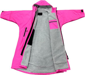 Parka de natation fluorescente personnalisée avec logo, robe de changement imperméable et sèche pour hommes et femmes, plage, piscine - Product Image 1