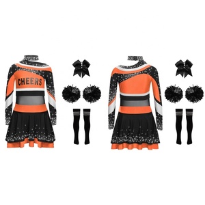 Tenues de cheerleading pour filles de 6 à 16 ans, robes de fête à thème, ensembles haut et jupe pour compétition, fête, <span class=keywords><strong>Halloween</strong></span> - Product Image 5
