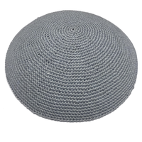 Sombrero de kipá tejido a mano DMC, kipá de punto de hilo fino, gorro de calavera de ganchillo a mano 100% algodón DMC Yamaka Kippa Yarmulke