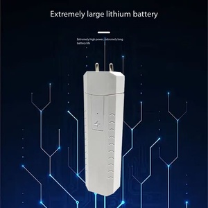 Lampe torche LED rechargeable avec prise européenne, chargement USB, lumière d'urgence portable, bouton poussoir, faisceau large à intensité variable - Product Image 1