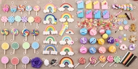 Lot de fleurs en résine en forme de rose et de breloques animaux mignons pour accessoires de cheveux DIY, pinces BB, coques de téléphone en colle crème, chaussures et bijoux