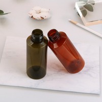 Vente en gros de flacons en PET ambré de 100 ml et 120 ml, contenants cosmétiques vides pour toner, émulsion, sérum, emballage pour soins de la peau