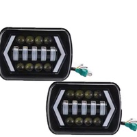 Faro LED Rectangular de 7 Pulgadas 5*7 para Vehículos Todoterreno, Lente de Tubo para Camioneta, Vehículo Todoterreno, Cherokee