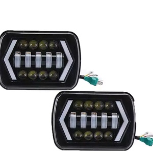 ไฟหน้ารถยนต์แบบ LED ทรงสี่เหลี่ยมขนาด 7 นิ้ว 5*7 สำหรับรถออฟโรด พร้อมเลนส์หลอดไฟสำหรับรถบรรทุก รถออฟโรด เชอโรกี - Product Image 6