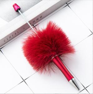 Bolígrafo de Plástico con Cuentas DIY con Diseño de Bola de Pelo Adorable, Bolígrafo Creativo para el Día de la Enfermera, Nuevo Bolígrafo Giratorio con Cuentas y Estampado Multicolor - Product Image 3