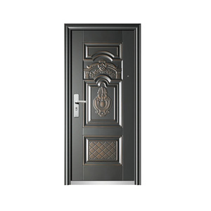 Porte de sécurité en cuivre style rétro Sofia avec motifs sculptés, antivol, pour villa et appartement - Product Image 5