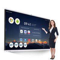 Pizarra Interactiva de 75 Pulgadas LCD 4K con Asistente de IA, Pizarra Digital Inteligente Todo en Uno para Enseñanza