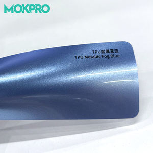 Película Protectora de Pintura PPF Autoadhesiva de Color Azul Niebla Metálico para Carrocería de Automóviles, Película Protectora Antiarañazos - Product Image 1