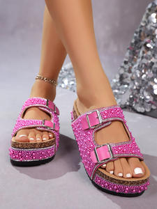 Zapatos de <span class=keywords><strong>Corcho</strong></span> <span class=keywords><strong>Grandes</strong></span> para Mujer, Primavera-Verano 2026, Moda, Suela Gruesa, Hebilla de Cinturón, Estilo Europeo - Product Image 5