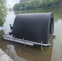 Nouvelle conception de bateau flottant gonflable imperméable avec tente amovible, propulsion électrique, maison flottante de loisirs pour la pêche en rivière et en lac