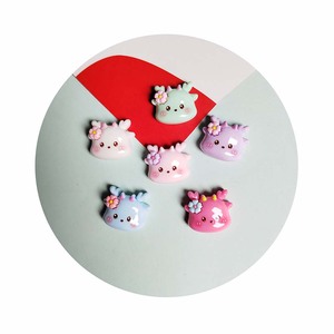 Cabochons en résine à dos plat, motif dragon bébé de dessin animé mignon, pour épingles à cheveux, scrapbooking, coques de téléphone, artisanat DIY, nail art, décoration de slime - Product Image 1