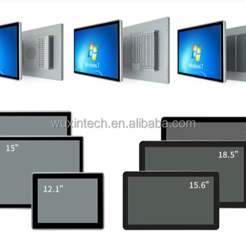 WUXIN High Quality Pc for Self-service Kiosk Ip65 Industrial Machine 15 17 19 21.5 Inch Industrial Touch Screen Fanless Panel Pc