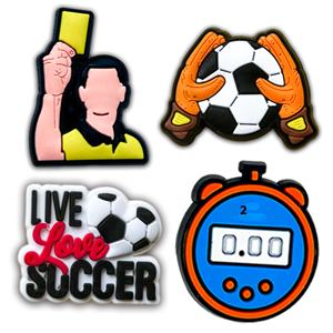 Vendita calda fai da te in PVC decorazione scarpe fibbia Set novità Cross-Border calcio sport serie fori ciondoli per regali di novità - Product Image 4