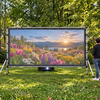 Écran de projection arrière avec rideau vidéo pour projecteur dissimulé, doté de œillets de fixation, pour salon familial, derrière le canapé, cinéma de salon