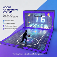 Simulateur de basketball AR, projection interactive, entraînement numérique au basketball, jeu d'arcade, simulateur sportif commercial d'intérieur
