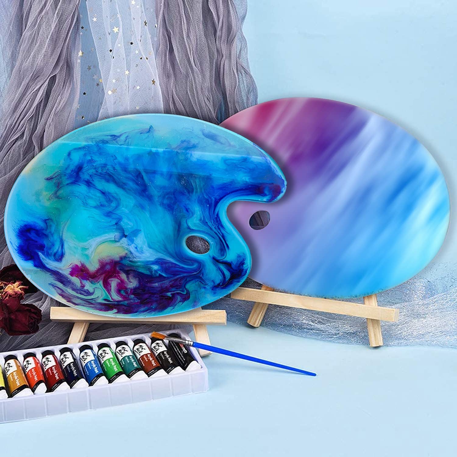 Molde De Silicona Para Resina Epoxi – Forma De Paleta, Flexible, Para Manualidades DIY, Adornos Y Joyería