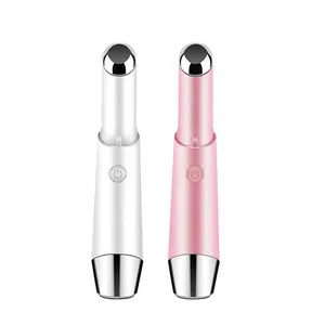 Có Thể Sạc Lại Điện Sưởi Ấm Sonic Mắt Massager Pen Mặt Mắt Massager Lăn Wand Loại Bỏ Nếp Nhăn Ánh Sáng Màu Xanh Trị Liệu