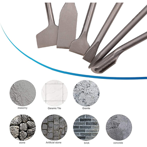 Set di 6 Scalpelli SDS Plus per Trapano Elettrico, Punta, Scanalatore, Liscio per Pietra, Cemento, Mattoni, Roccia, Intaglio, Muratura - Product Image 5