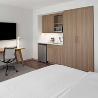 Harga Pabrik Unit Dapur Hotel Dapur Ruang Bawah Tanah Kecil Dapur Dapur Prefab dengan Pencahayaan LED