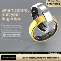 Anillo Inteligente R7, Éxito de Ventas Transfronterizo, Monitoreo de Frecuencia Cardíaca y Oxígeno en Sangre, Seguimiento de Ejercicio, Control por Gestos, Transmisión de Video
