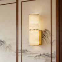 Applique murale LED cylindrique moderne en albâtre pour couloir, hall, escalier et salon, éclairage doux