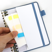 Carnet à spirale double A5 A6 B5 rétro en PU à couverture rigide, à feuilles mobiles, avec papier quadrillé/linéé blanc pour étudiants