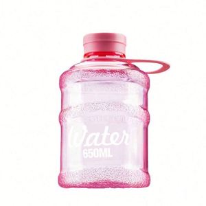 Creative Trendy Mini Bucket <b>Cup</b> Stylish Student Plastic <b>Reusable</b> Food Safe Water Bottle Lid Large Capacity Portable For Men - Product Image 3