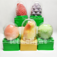 Vente en gros OEM de bâtonnets glacés 3D en forme de fruits, pêche et chocolat, 75g*12pcs/ctn, snacks congelés exotiques