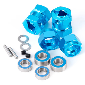 Adaptateurs de moyeu de roue hexagonaux en alliage d'aluminium avec roulement pour <span class=keywords><strong>Tamiya</strong></span> 58346 <span class=keywords><strong>Grasshopper</strong></span> 1/10 RC Buggy Car Truck, pièces de mise à niveau - Product Image 3