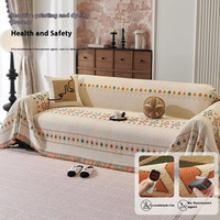 Housse de canapé universelle imperméable de style nordique, motif géométrique, en tissu chenille, pour toutes les saisons
