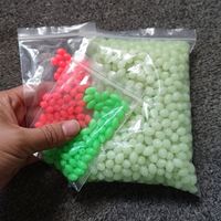 Vente en gros 1000 pièces/sac Perles d'œuf souples lumineuses ovales en caoutchouc pour la pêche, stoppeurs de ligne de pêche, perles pour la pêche de nuit à la mouche, Pesca
