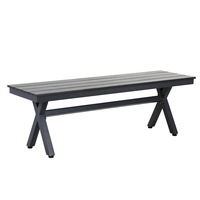 Ensemble de table et de chaises de salle à manger d'extérieur Fabriqué en Chine Table de café Table de restaurant Design X Support en aluminium Table de jardin avec pieds en métal