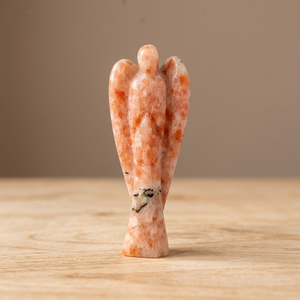 Handmade Carved <b>Angel</b> Figurine Natural Stone Art Collectible Free Form Semi-Precious Craft - Product Image 6