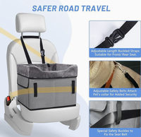 Siège de voiture pour animaux de compagnie, pliable, réglable, respirant, imperméable, en polyester, avec fermeture éclair, pour chien et chat, OEM en gros