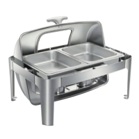 Ensemble de réchauds de luxe à couvercle roulant, chauffe-plats commerciaux en acier inoxydable pour buffet avec supports à combustible, équipement de restauration