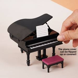 Miniatura de Piano Vertical para Casa de Muñecas <span class=keywords><strong>1</strong></span>:12, Modelo de Plástico, Decoración para Sala de Música, Regalo Promocional - Product Image 3