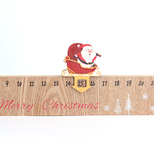 Pafu Ornamento Natalizio da Tavolo in Legno MDF, Calendario dell'Avvento con <span class=keywords><strong>Babbo</strong></span> <span class=keywords><strong>Natale</strong></span> in Slitta - Product Image 5