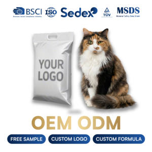 Approvisionnement d'usine OEM ODM Vente en gros Arena Para Gatos Sodium Bentonite Litière pour chat Granule minéral agglomérant rapide sans poussière - Product Image 1