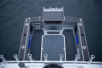 Yacht de luxe de 19 pieds à vendre, très demandé en 2024, mini cabine, bateau de pêche avec moteur hors-bord, coque en alliage d'aluminium en forme de V profond