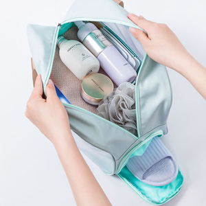 Wholesale Custom Summer Beach Swimming Transparent Pvc Toiletry <strong>Bag</strong> pink <strong>Makeup</strong> case Cosmetic Travel <strong>Bags</strong> <strong>with</strong> Shoe <strong>Compartment</strong> - Product Image 3