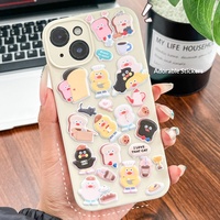 Autocollants en mousse gonflés 3D mignons à l'effigie d'animaux et d'aliments de dessin animé, décorations en relief pour journal, coque de téléphone, autocollants DIY (Toast, Canard, Chat, Ours)