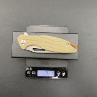 Couteau pliant en acier inoxydable G10 de haute qualité Camping en plein air EDC couteau de poche tactique bricolage conception pliable de qualité