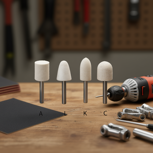 Tampons de polissage Fervi sur tige en forme de A, L, K, C pour une finition de précision - Product Image 3