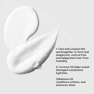 Vente en gros Crème boucles Lotion coiffante hydratante Crème pour cheveux rehausseur de boucles Crème de traitement anti-frisottis sans rinçage pour cheveux bouclés - Product Image 2