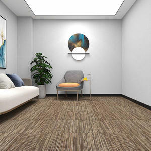 Dalles de moquette commerciales en polypropylène antidérapantes, écologiques, à coller facilement, avec support en PVC, motif puzzle moderne pour salon et bureau - Product Image 4