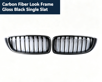 Para BMW Serie 4 F32 13-18 F36 F80 F82, Rejilla Delantera Cromada con Aspecto de Fibra de Carbono, Reemplazo de Rejilla Delantera, Accesorio Decorativo