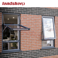 Fenêtre à auvent en aluminium au design moderne, fenêtre insonorisée à ouverture fixe et ouverte