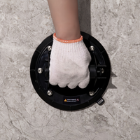 Ventouse à pompe à air double couche de 8 pouces avec poignée métallique de qualité industrielle FY-RS-023S, force d'aspiration maximale de 200 kg, alerte de fuite
